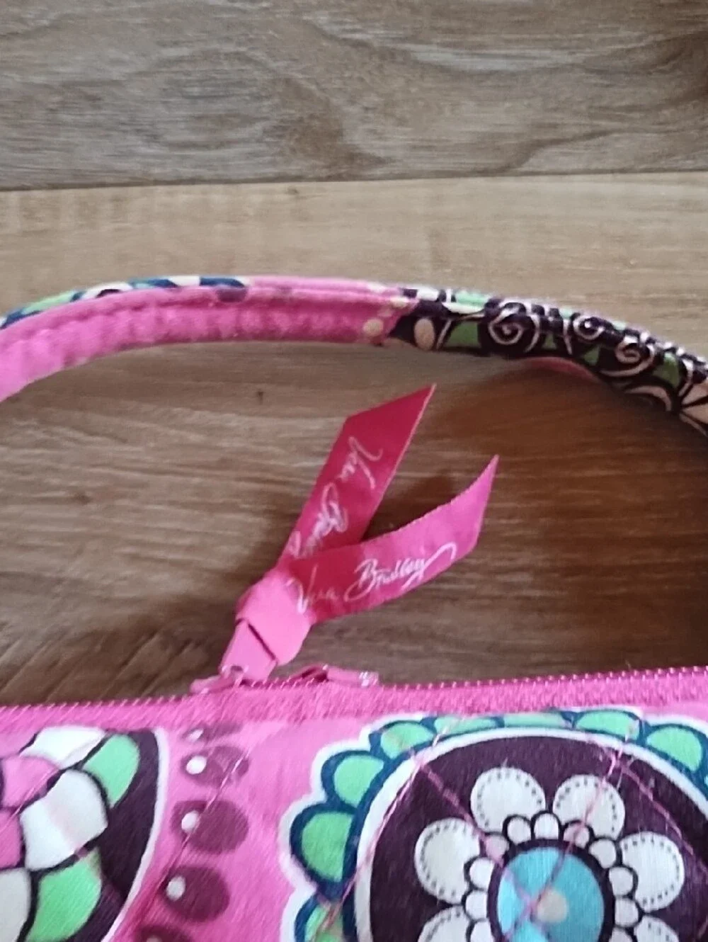 Rare Vera Bradley Pink Cupcake Quilted Floral Medallion Laptop Bag